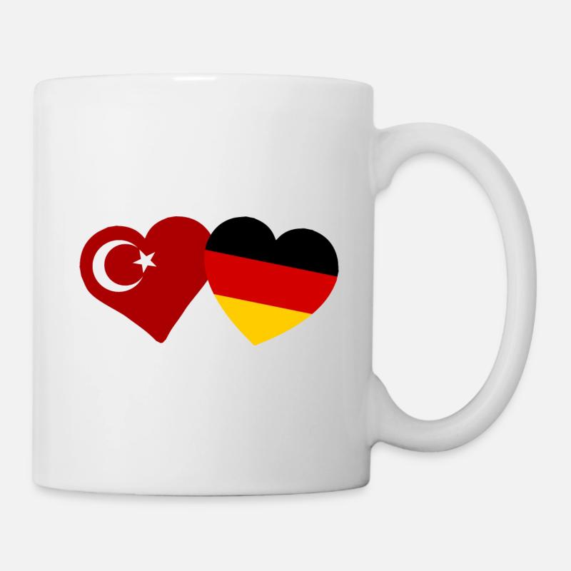 Deutsch türkische Partner - Tasse - Weiß