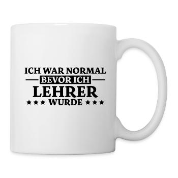 Lehrer Spruch Unterricht Lustiges Lehrer Geschenk - Tasse - Weiß - Rechts