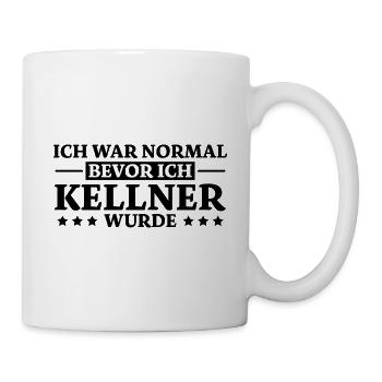 Kellner Spruch Restaurant Lustige Kellner Geschenk - Tasse - Weiß - Rechts