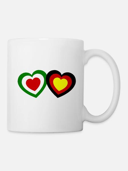 Die Deutsch Italienische Liebe - Tasse - Weiß