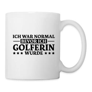 Golferin Minigolf Golf Spruch Golferin Geschenk - Tasse - Weiß - Rechts