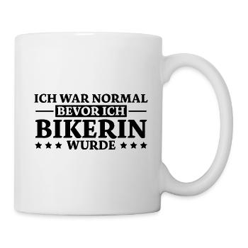 Bikerin Spruch Biker Lustiges Bikerin Geschenk - Tasse - Weiß - Rechts