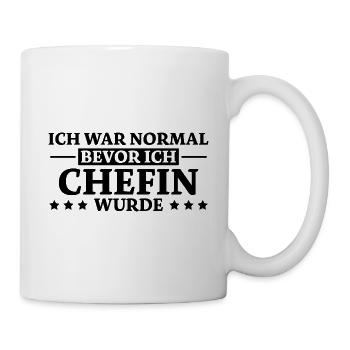 Chefin Spruch Familie Beruf Lustig Chefin Geschenk - Tasse - Weiß - Rechts