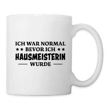 Hausmeisterin Spruch Lustig Hausmeisterin Geschenk - Tasse - Weiß - Rechts