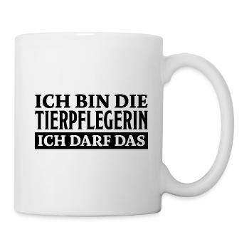 Tierpflegerin Spruch Lustig Tierpflegerin Geschenk - Tasse - Weiß - Rechts