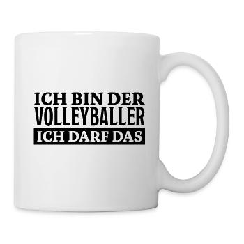 Volleyballer Spruch Lustiger Volleyballer Geschenk - Tasse - Weiß - Rechts