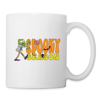Lazy Halloween Spooky Season Scary Zombie Bats - Tasse - Weiß - Rechts