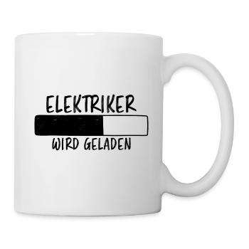 Elektriker Spruch Job Lustiges Elektriker Geschenk - Tasse - Weiß - Rechts