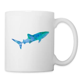 Requin-baleine bleu vert - Mug blanc - blanc - Droite