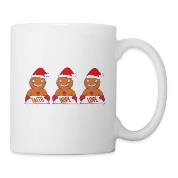 Gingerbread Man Faith Hope Love Religious - Mug - white - Right