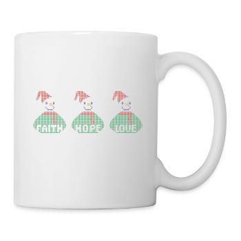 Religious Family Faith Hope Love Christmas - Mug - white - Right