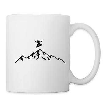 Snowboard, Halfpipe, Sports d’hiver, Vacances au ski - Mug blanc - blanc - Droite