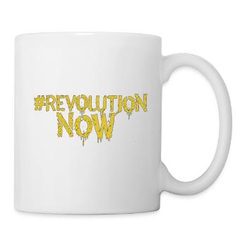Revolution now, Demo Kleidung für Bauerndemo - Tasse - Weiß - Rechts