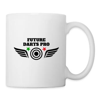 Dartmotiv Dartspieler Dart Fan Dartscheibe Darts - Tasse - Weiß - Rechts