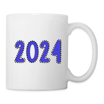 2024. HAPPY NEW YEAR. NEW YEAR'S EVE. NEW YEAR - Mug - white - Right