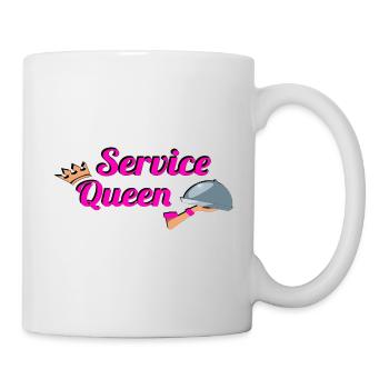 Damen Service Queen Kellner Bedienung Barkeeper - Tasse - Weiß - Rechts