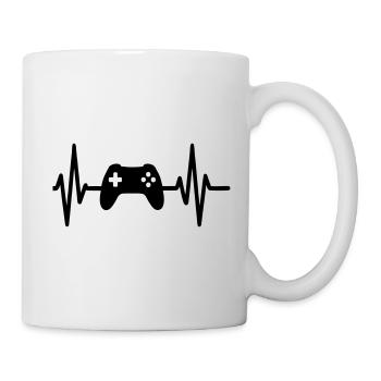 Gaming-Herzschlag - Tasse - Weiß - Rechts