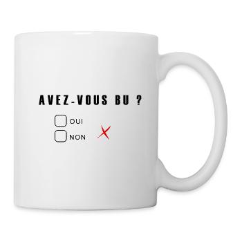 avez vous bu - Mug blanc - blanc - Droite