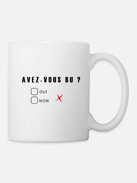 avez vous bu - Mug blanc - blanc
