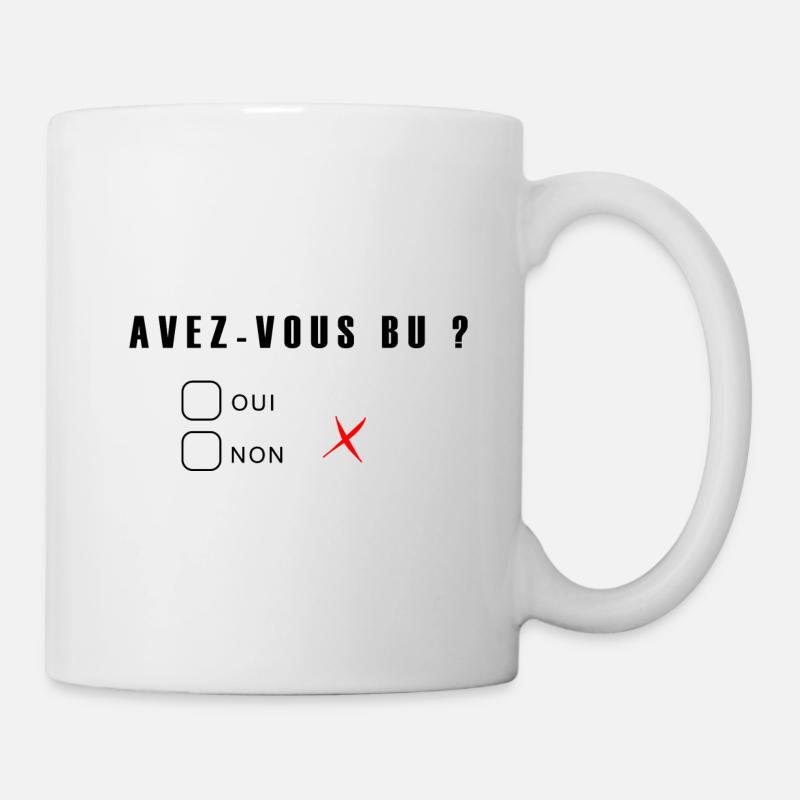 avez vous bu - Mug blanc - blanc