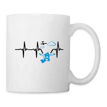 Battement de coeur Skydive - Mug blanc - blanc - Droite