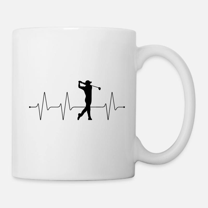 Golf makes my heart beat faster - Gift idea - Mug - white