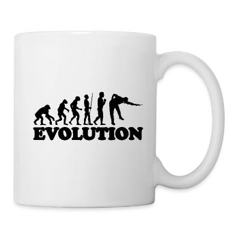 Billiard Gift Evolution Snooker Pool idea - Mug - white - Right