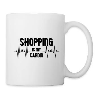 Shopping is my Cardio Lustiges Gym Shirt - Mug blanc - blanc - Droite