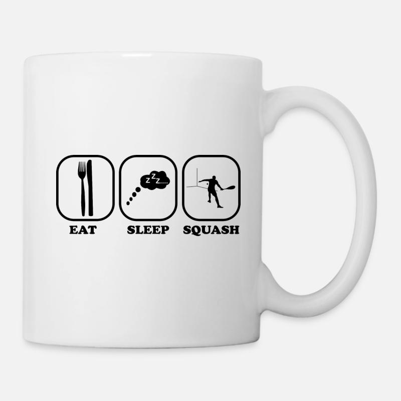 Idée cadeau de joueur de squash endormi - Mug blanc - blanc