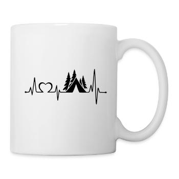 heartbeat camping camper - Mug - white - Right