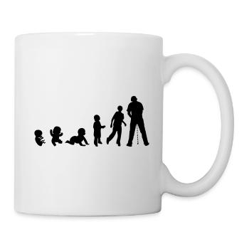 Evolution pissen stehen Mann Urin - Tasse - Weiß - Rechts