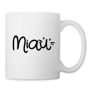 Miau Katzengesicht - Tasse - Weiß - Rechts