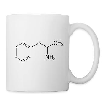 Amphetamine drug structural formula - Mug - white - Right
