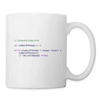 Programmierer Code Schäfchen zählen Logik - Tasse - Weiß - Rechts