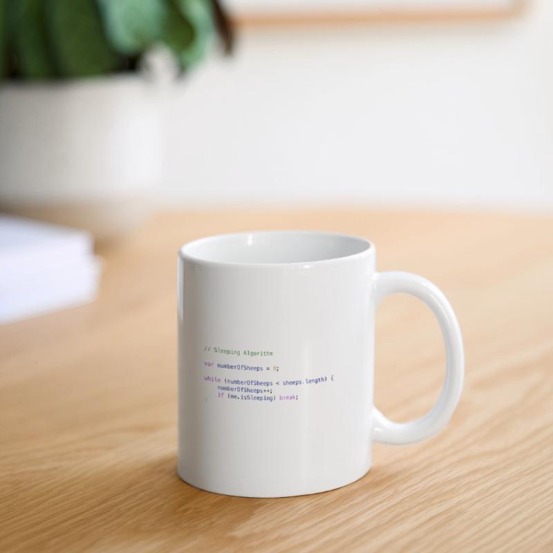 Programmierer Code Schäfchen zählen Logik Tasse