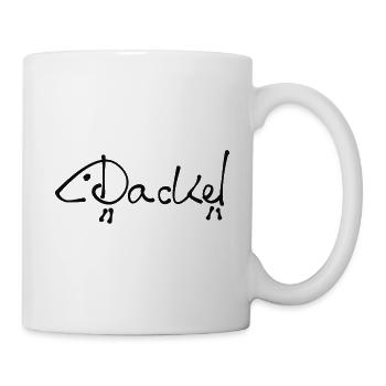 Dachshund lettering Picasso - Mug - white - Right