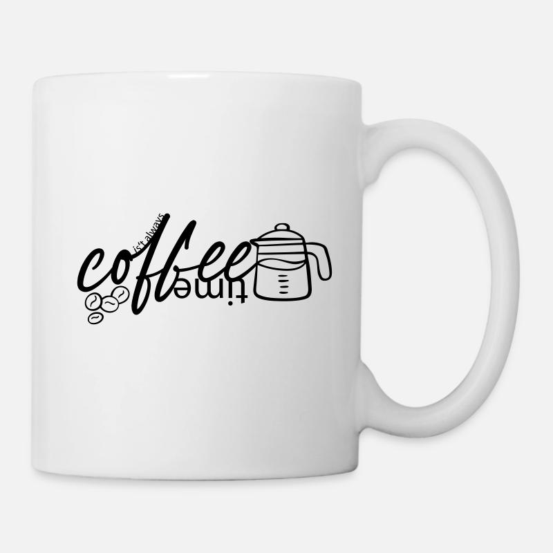 PiexSu - Its always coffeetime - Mug blanc - blanc