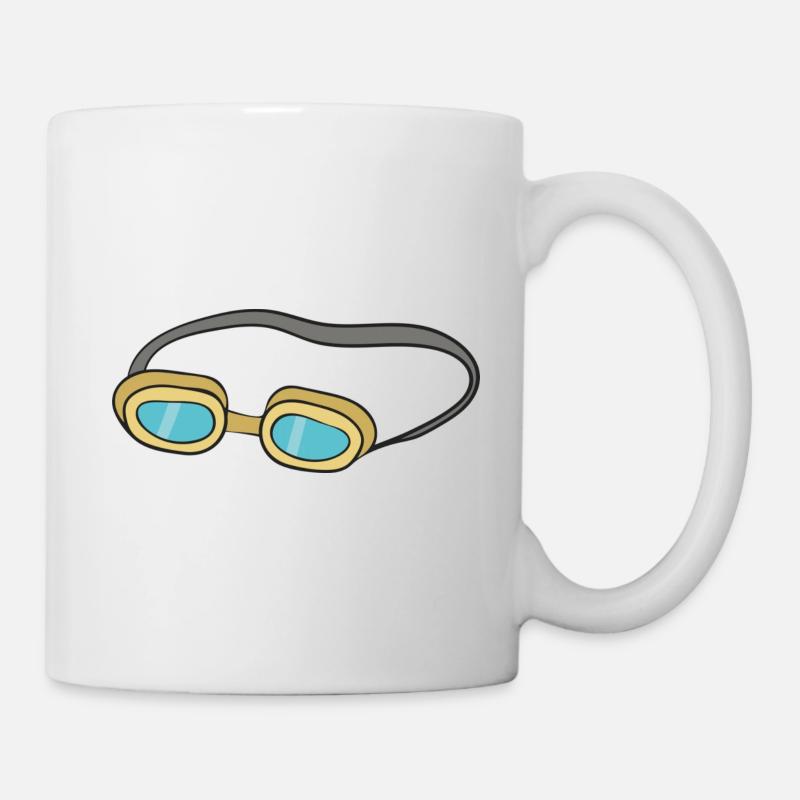 swimming goggles - Mug - white