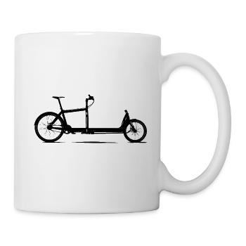 vélo cargo - Mug blanc - blanc - Droite