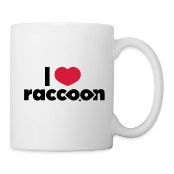 I love Raccoon - Mug blanc - blanc - Droite