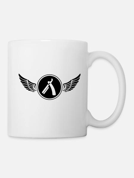 barber rasierklinge icon - Tasse - Weiß