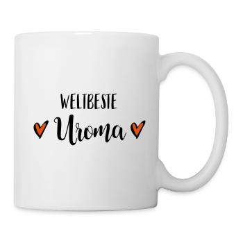Weltbeste Uroma Uromi Urgroßmutter Geschenk - Tasse - Weiß - Rechts