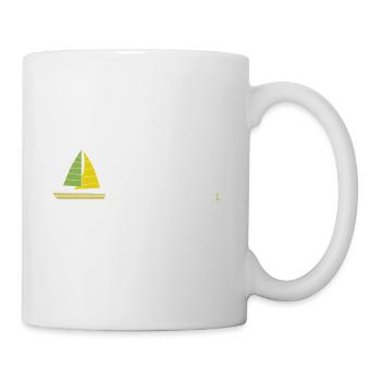 Sea Captain Gift Sail Boat Heartbeat Boat Sailing - Tasse - Weiß - Rechts
