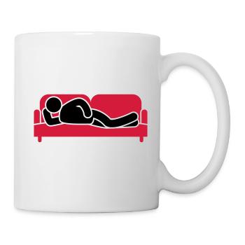 Couch Sleeping Sofa Tired Icon - Mug - white - Right
