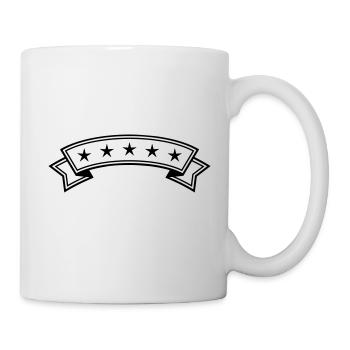 Star banderole line - Mug - white - Right