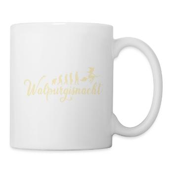 Walpurgisnacht mit Katze für echte Hexen - Tasse - Weiß - Rechts