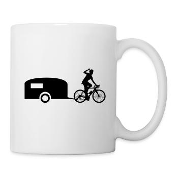 Vélos caravanes cyclistes - Mug blanc - blanc - Droite