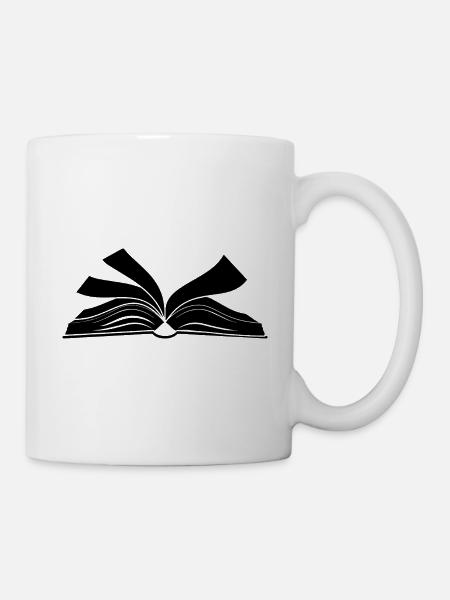 Buch lesen offenes Buch - Tasse - Weiß