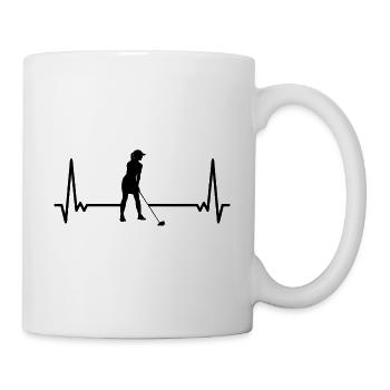 Heart palpitations Golf Golf golfing Golfer Golfer - Mug - white - Right