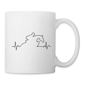 EKG Springreiten - Tasse - Weiß - Rechts